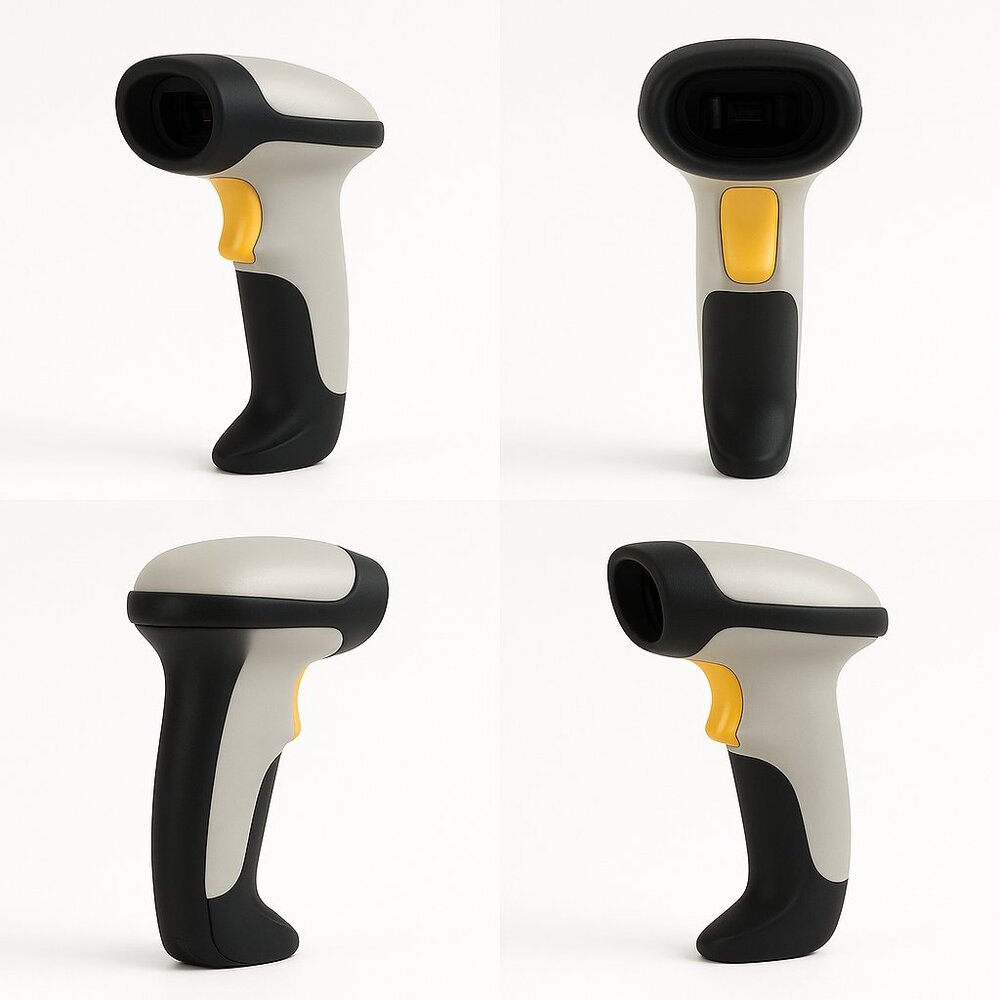 Set of 2 Handheld Barcode Scanner Bundle – With Cables & Power Adapter